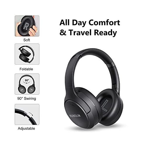 RUNOLIM Wireless Over-Ear Headphones with Noise Canceling