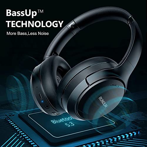RUNOLIM Wireless Over-Ear Headphones with Noise Canceling