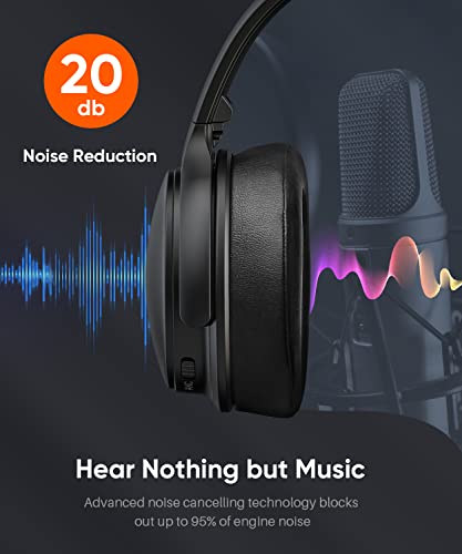 Infurture Wireless Noise Cancelling Headphones with Microphone