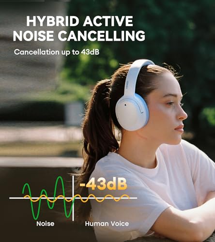 Edifier W820NB Plus Noise Cancelling Headphones - Blue
