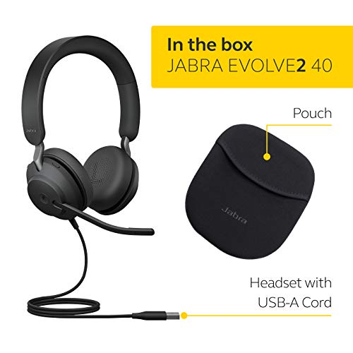 Jabra Evolve2 40 UC Stereo Headset - Black