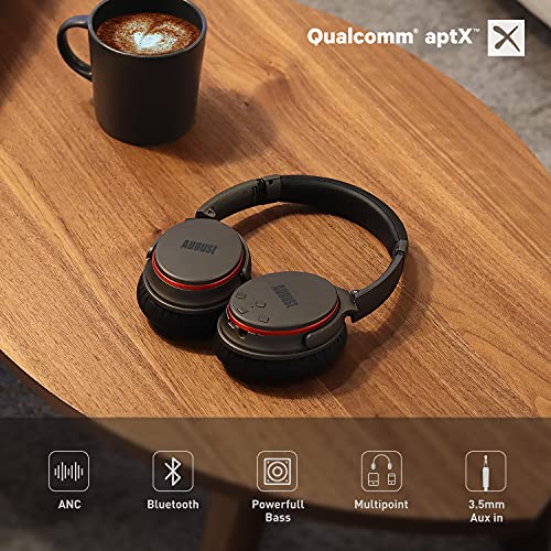 Active Noise Cancelling Bluetooth Headphones - Grey