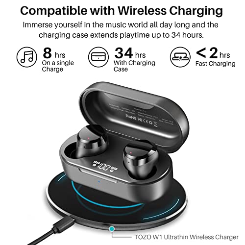 TOZO T12 Wireless Earbuds with Premium Sound Quality