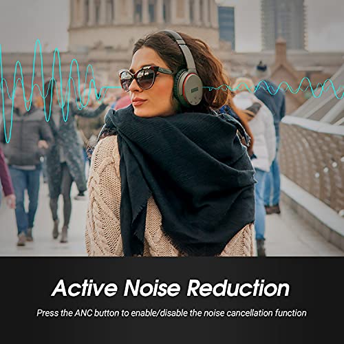 Active Noise Cancelling Bluetooth Headphones - Grey
