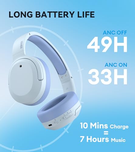 Edifier W820NB Plus Noise Cancelling Headphones - Blue