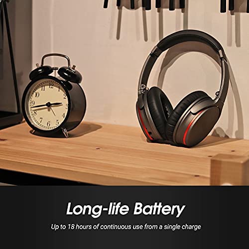 Active Noise Cancelling Bluetooth Headphones - Grey