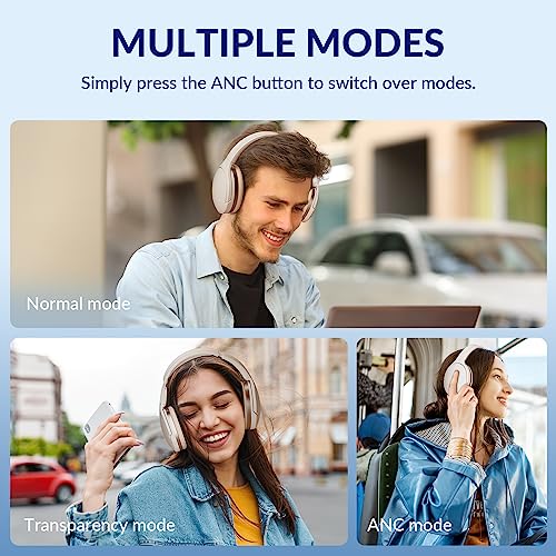 TONEMAC H3 Bluetooth Over-Ear Headphones with Hi-Res Sound
