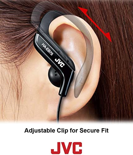 JVC HA-EB75B Black Sport Clip Headphones