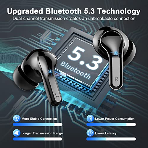 Wireless Bluetooth 5.3 Noise Cancelling Earbuds