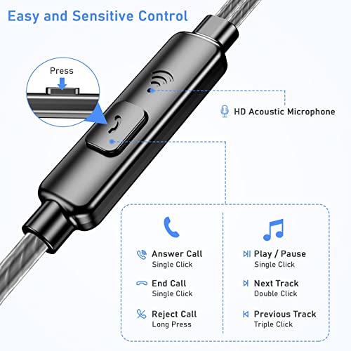 BluKar Wired In-Ear Headphones with High Sensitivity Microphone