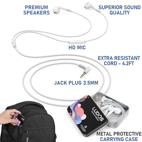Ludos FEROX Wired Earbuds with Microphone