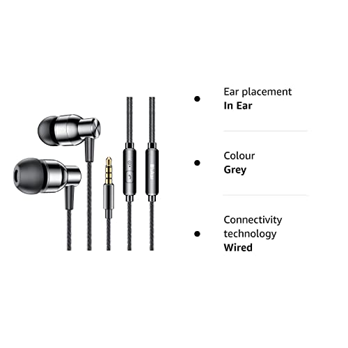 BluKar Wired In-Ear Headphones with High Sensitivity Microphone