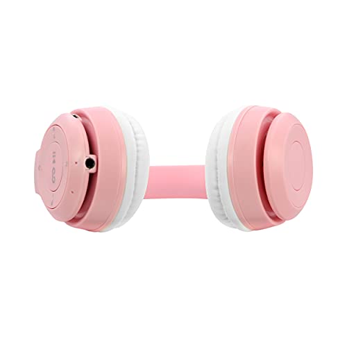 Mobitek Wireless Pink Headphones with Bluetooth Connection