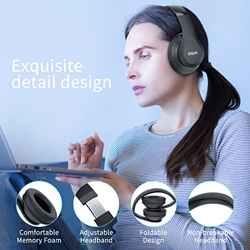 Uliptz Bluetooth Over-Ear Headphones with 65-Hour Playtime