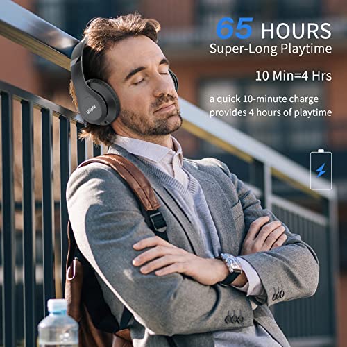 Uliptz Bluetooth Over-Ear Headphones with 65-Hour Playtime