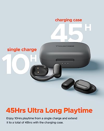 Truefree Open Ear Bluetooth Headphones with 45H Playtime