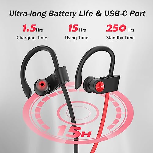 Wireless Bluetooth 5.3 Sports Earbuds with IPX7 Waterproof