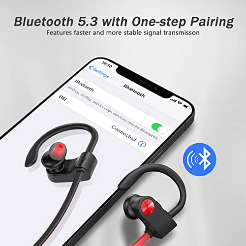 Wireless Bluetooth 5.3 Sports Earbuds with IPX7 Waterproof