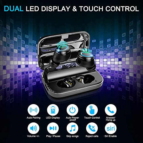 Bluetooth 5.1 Wireless Earbuds with Charging Case