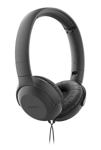 Philips UH201BK On-Ear Foldable Headphones with Mic