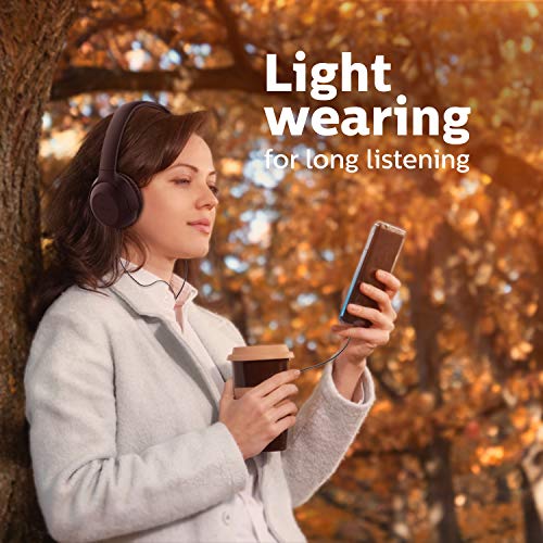 Philips UH201BK On-Ear Foldable Headphones with Mic