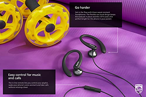 Philips A1105 Sweat-Resistant In-Ear Sports Headphones
