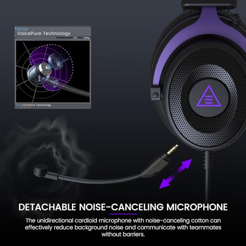 EKSA E900 Wired Gaming Headset with Noise Canceling Mic