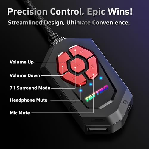 Tatybo Wired Gaming Headset with Mic and RGB