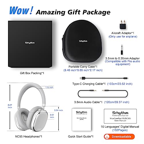 Srhythm NiceComfort 95 Wireless Noise-Canceling Headphones