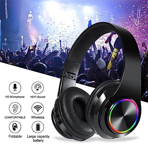 TFUFR Wireless Over-Ear Bluetooth Headphones with Mic