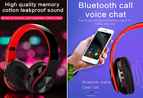Foldable Over-Ear Wireless Bluetooth Headphones with Hi-Fi Audio