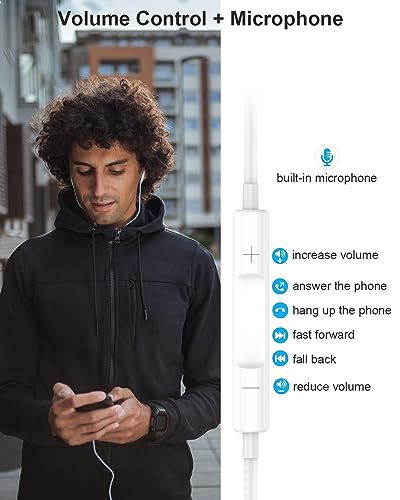 MFi Certified In-Ear Headphones with Mic & Volume Control