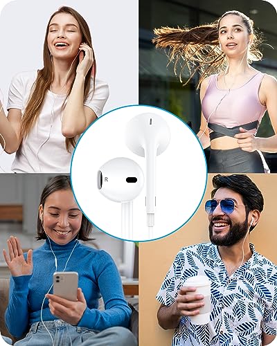MFi Certified In-Ear Headphones with Mic & Volume Control