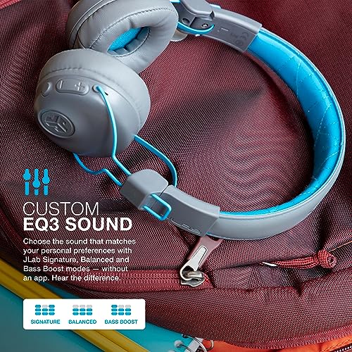 JLab Audio Studio Wireless On-Ear Headphones - Gray/Blue