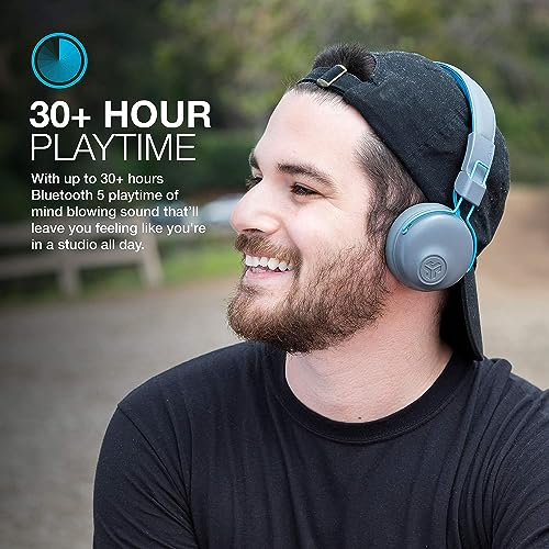 JLab Audio Studio Wireless On-Ear Headphones - Gray/Blue