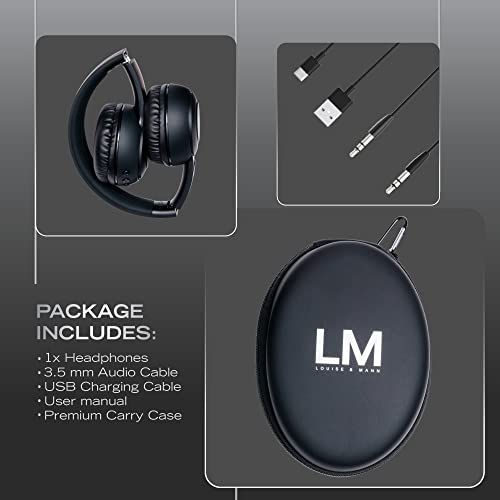 Louise & Mann Wireless Bluetooth Headphones with Mic