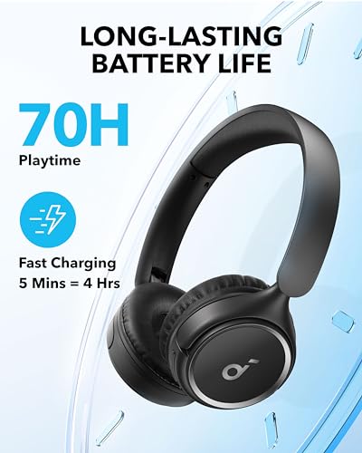 Soundcore H30i Wireless On-Ear Headphones, 70H Playtime