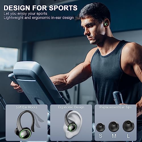 Sport Bluetooth Earbuds with ENC Mic and Bass Boost