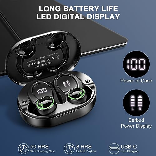 Sport Bluetooth Earbuds with ENC Mic and Bass Boost