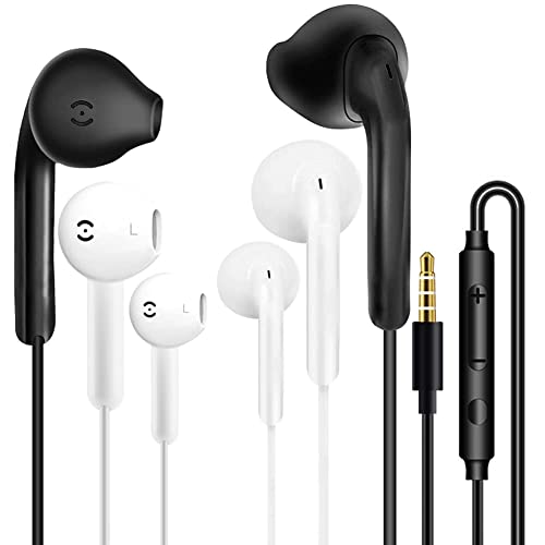 3-Pack Noise-Isolating Wired Earbuds with Microphone