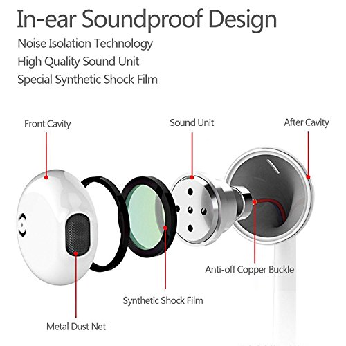 3-Pack Noise-Isolating Wired Earbuds with Microphone