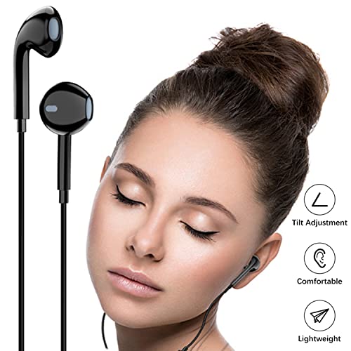 Rtinle In-Ear Headphones with Microphone - Black