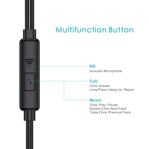 Tijjywwil Noise-Canceling In-Ear Headphones with Mic