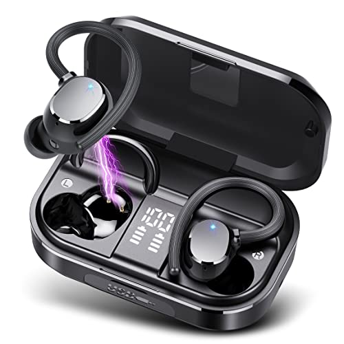 POMUIC Bluetooth 5.3 Sport Headphones with LED Display