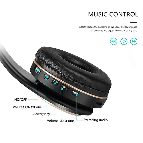 WGO Bluetooth Over-Ear Headphones with Microphone