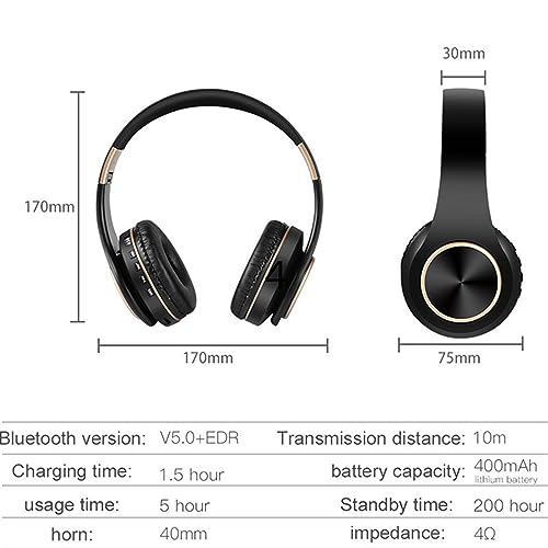 WGO Bluetooth Over-Ear Headphones with Microphone