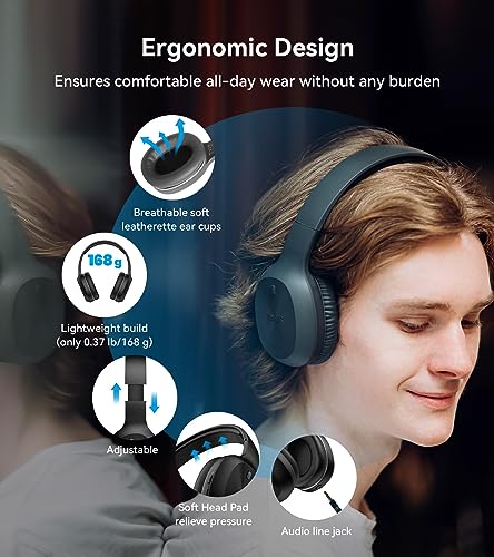 Edifier W600BT Wireless Over-Ear Headphones - Black