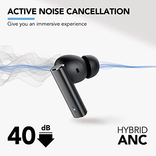 Active Noise Cancelling Wireless Earbuds with Deep Bass