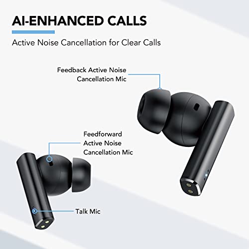 Active Noise Cancelling Wireless Earbuds with Deep Bass