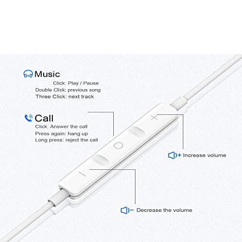 In-Ear Wired Headphones with Microphone and Volume Control